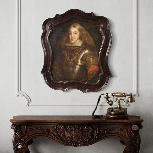 Charles II of Spain, 1670, Oil Painting on Canvas, Framed For Sale - Image 11 of 14