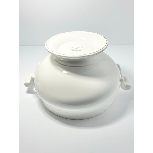 2000 - 2009 Villeroy & Boch “Pure White” Porcelain Soup Tureen & Lid For Sale - Image 5 of 9
