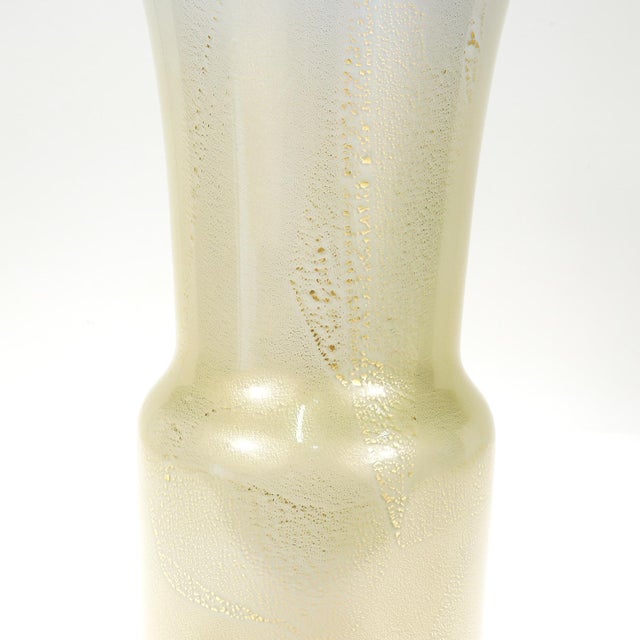 Large Venini Gold and Blue Laguna Glass Vase by Tomaso Buzzi For Sale - Image 10 of 13