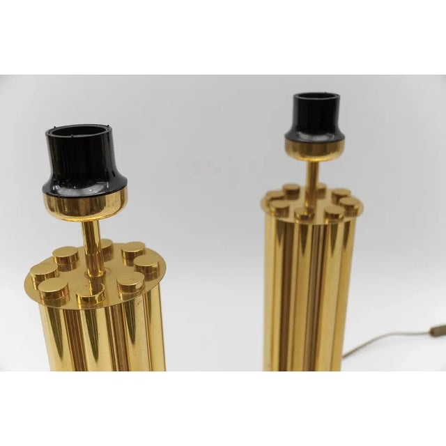 1960s Mid-Century Modern Table Lamps in Brass, 1960s, Set of 2 For Sale - Image 5 of 11