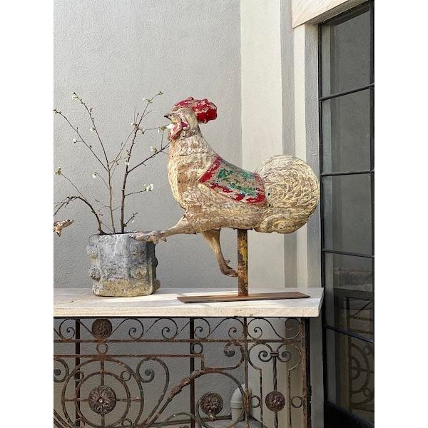Pair of 19th Century French Coqs De Carousel Sculptures For Sale - Image 12 of 12