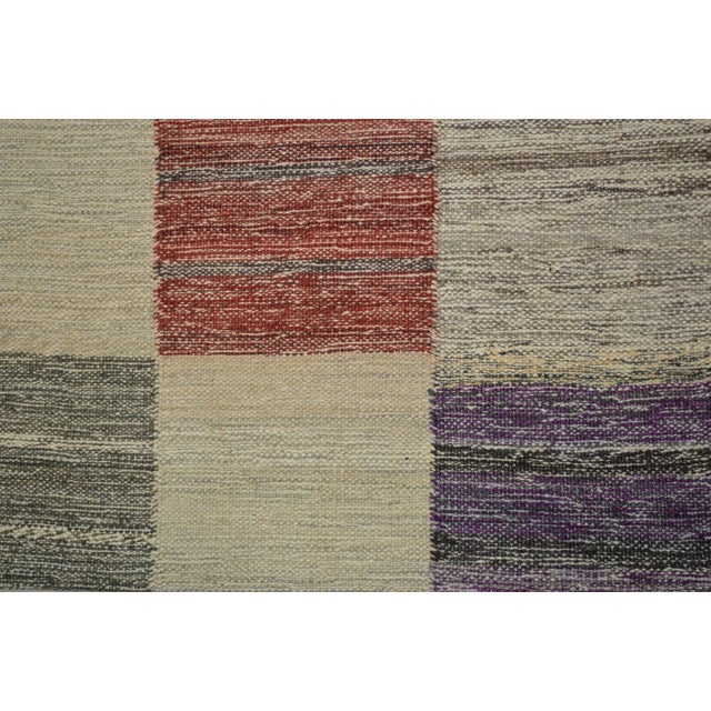 1950s 1950s Moroccan Hand Knotted Beni Ourain Rug With Soft Texture,2'3"X15'6" For Sale - Image 5 of 5