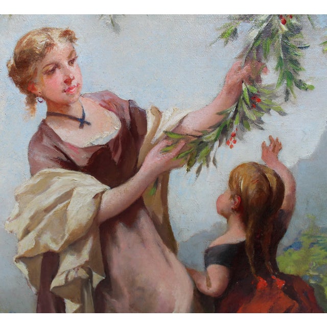 Figures, 19th Century, Oil on Canvas, Framed For Sale - Image 3 of 12