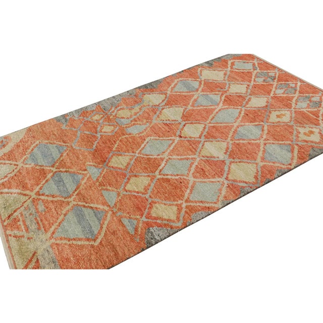 Rug & Kilim Rug & Kilim’s Moroccan Style Rug in Rust With Geometric Patterns For Sale - Image 4 of 7