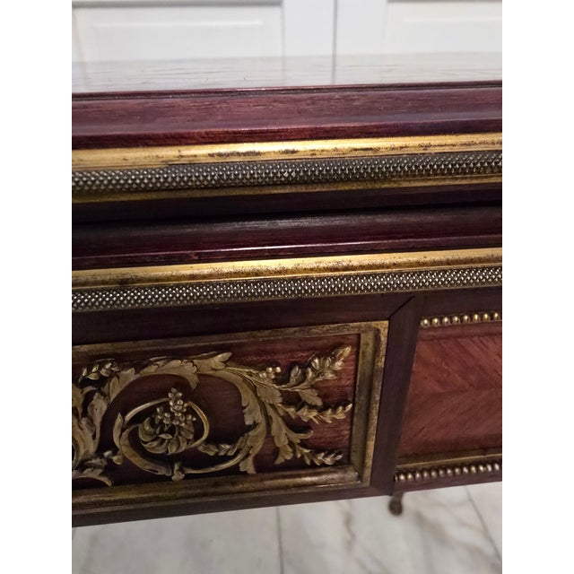 Chestnut Antique Francois Linke Attributed Flip Top Exotic Table For Sale - Image 8 of 18