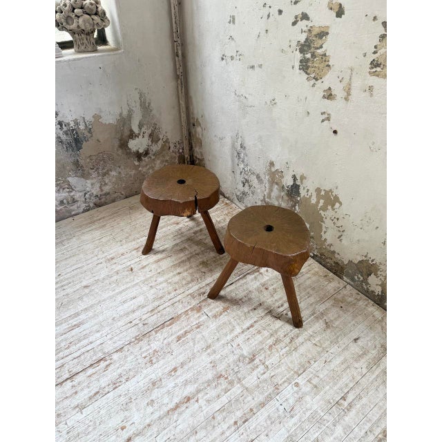 Tripod Shepherds Stools, 1950s, Set of 2 For Sale - Image 9 of 18