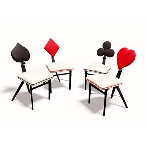 Mid-Century Modern Card Suit Dining Chairs, Set of 4 For Sale - Image 9 of 9