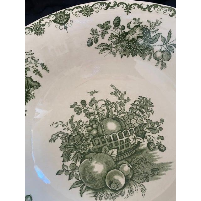 Mid 20th Century Mason's Transferware Green Serving Set of 4 For Sale - Image 12 of 14