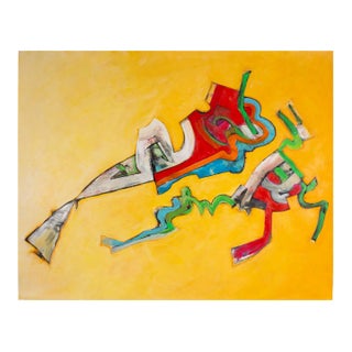 Abstract Mixed Media Painting by James L. Bruch For Sale