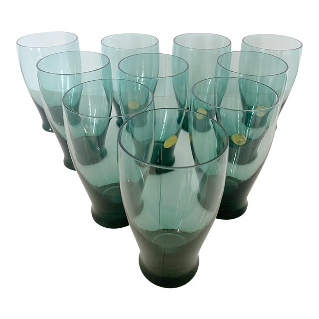 MidCentury American Modern HandBlown Smoked Glass Tumblers by Russel