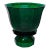 Modern Emerald Green Faceted Glass Vase For Sale