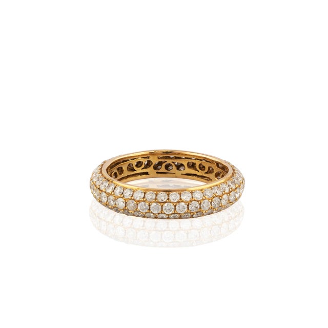 Contemporary Natural Diamond Ring with 1.62 Carats Diamond in 18k Gold For Sale - Image 3 of 6
