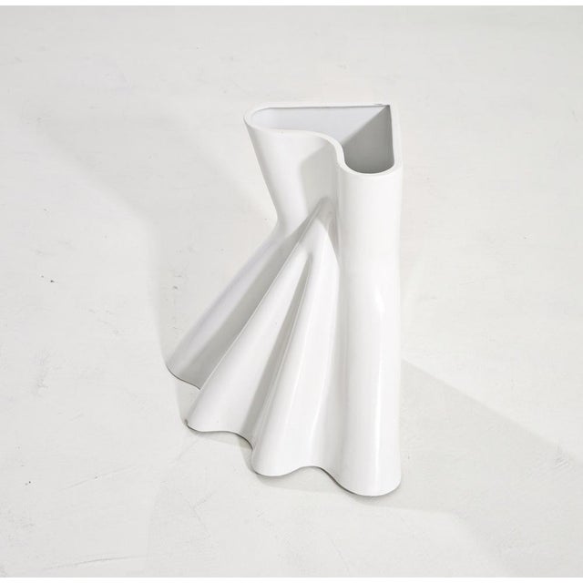 Mid-Century Modern White Glazed Ceramic Umbrella Stand by Enzo Bioli for Il Picchip Italia, 1970s For Sale - Image 4 of 17