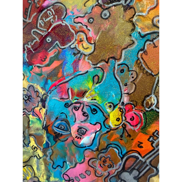 Abstract Original Abstract Painting Serg Graff "Baby & Violin" Surreal Fantasy, Coa For Sale - Image 3 of 11