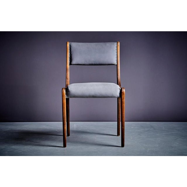 Grey Oak Dining Chairs by Johannes Krahn, 1950s, Set of 6 For Sale - Image 6 of 11