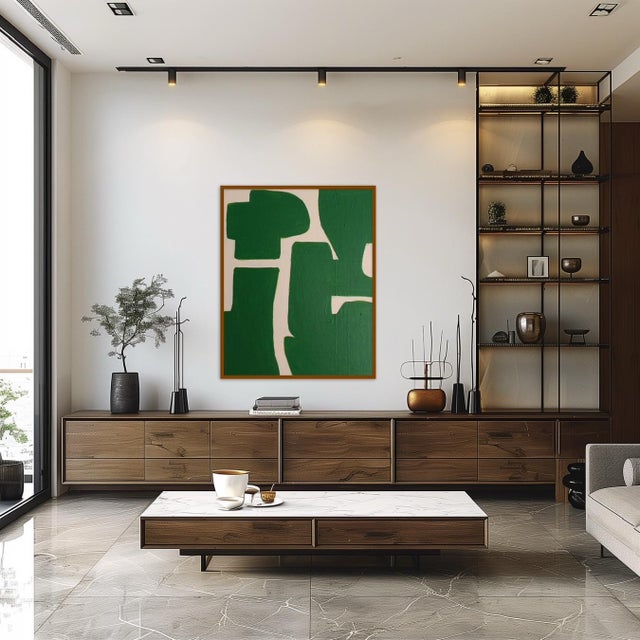 Bodasca, Organic Green Abstract, 2026, Acrylic on Canvas For Sale - Image 9 of 12