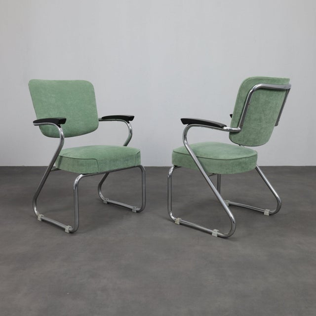Tubular Steel Armchairs by Paul Schuitema for Fana Metaal, 1950s, Set of 2 For Sale - Image 10 of 10