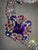 Glass Vintage Juliana Deliza and Elster Style Purple Rhinestone 5-Link Cluster Bracelet, Aurora Borealis & Marquise For Sale - Image 7 of 7