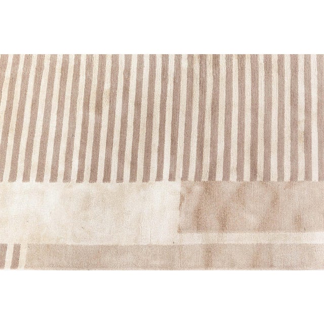 Art Deco Contemporary Beige Silk Runner "Enfilade" by Doris Leslie Blau For Sale In New York - Image 6 of 6
