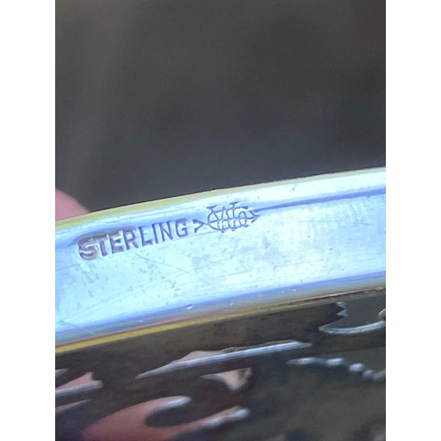 For sale is a vintage sterling silver overlay glass trivet by Webster. The piece is 5 7/8 inches in diameter and 5/16 inch...