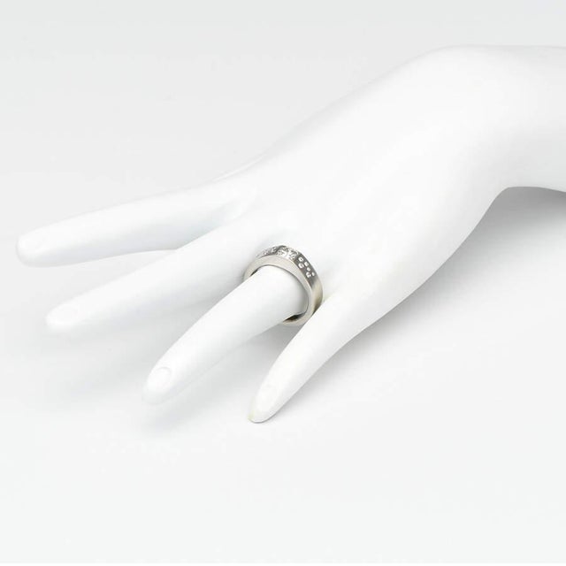 2010s Platinum Diamond(0.70) Satin Finish Band Ring, size 6 For Sale - Image 5 of 5