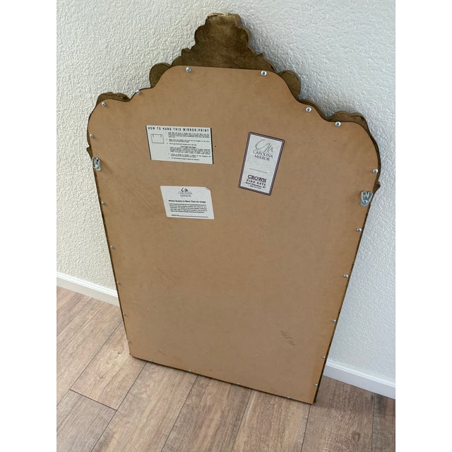 Wood Vintage Rococo Style Large Wall Mirror For Sale - Image 7 of 11
