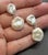 Traditional Fresh Water Pearl Dangle Earrings 14k White Gold Certified For Sale - Image 3 of 6