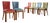 Vintage Dining Chairs in Velvet, Set of 6 For Sale
