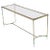Midcentury Two-Tone Metal Brass and Steel Arch Stretcher Console Sofa Table For Sale