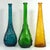 The bottles vary slightly in shape and dimensions. The glass has air bubbles and minor manufacturing imperfections. They...