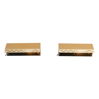 Mid-Century Modern Scandinavian Sconces in Brass and Metal by Örsjö, Set of 2 For Sale