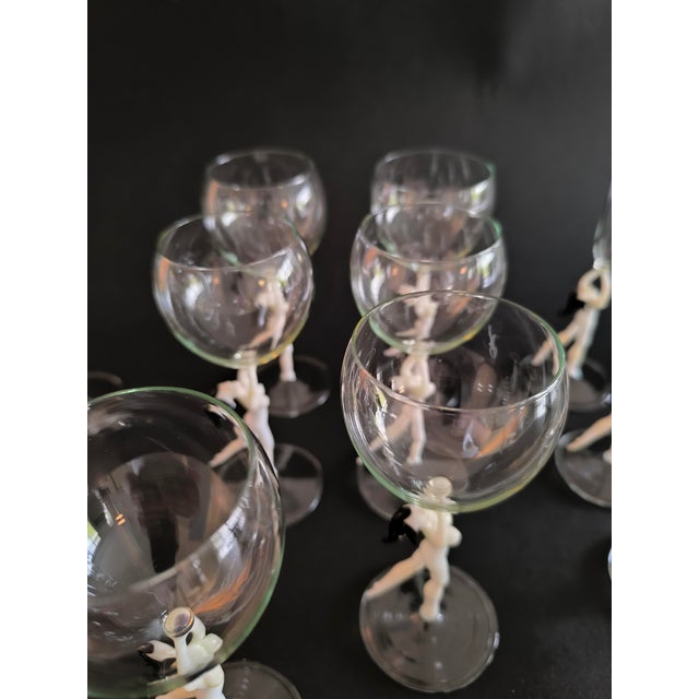 Liqueur and Wine and Champagne Glasses from Lauscha, 1940s, Set of 18 For Sale - Image 12 of 15