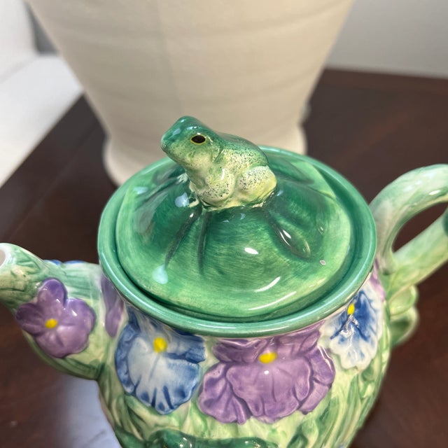 Vintage Frog Stacking Teapot and Cup by Silvestri Chairish