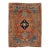 19th Century Antique Serapi Rug With Terracotta & Indigo Medallion For Sale