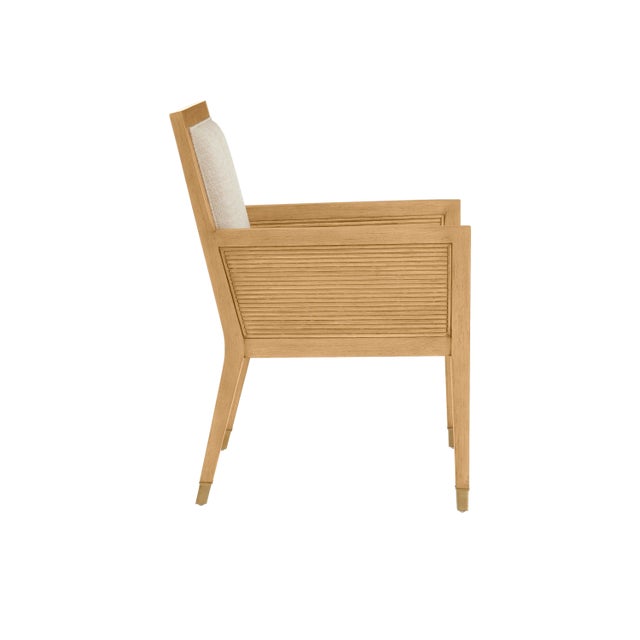 Currey & Company Santos Sea Sand Armchair, Liller Malt For Sale - Image 9 of 10