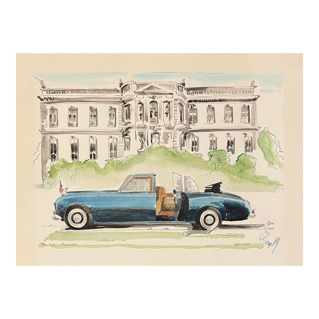 1984 Robert Colborne Rolls Royce Phantom VI Painting For Sale