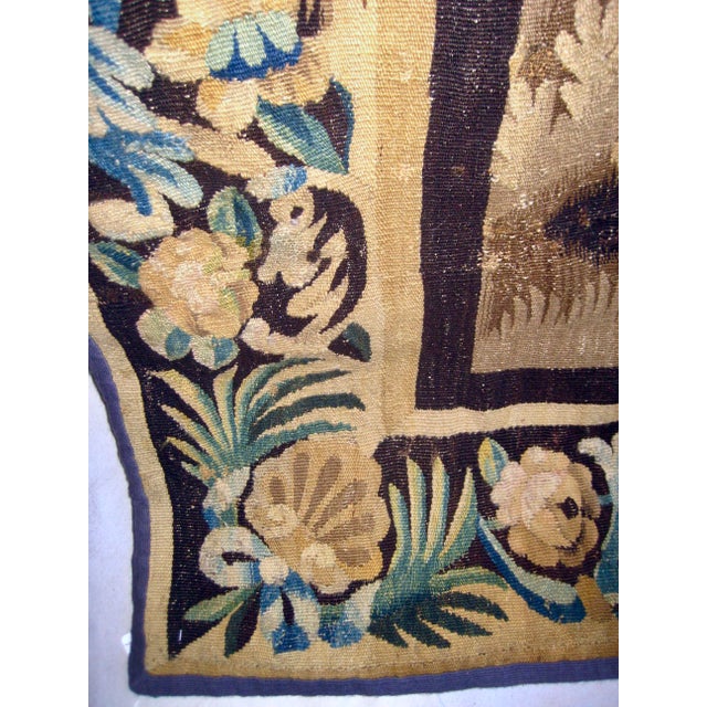 Mid 18th Century French Aubusson Verdure Tapestry Border With Two Crowns For Sale - Image 13 of 18