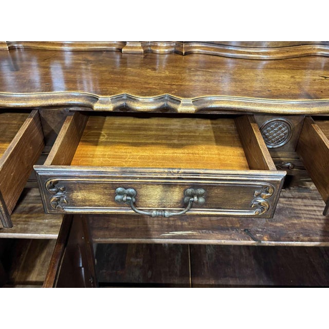 Louis XV Provençal Sideboard with Sliding Doors in Walnut, 1950s For Sale - Image 12 of 18