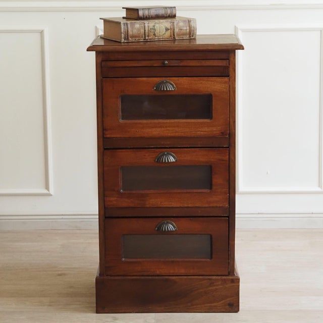 Grocers Cabinet in Oak with Folding Drawers, 1890s For Sale - Image 11 of 11