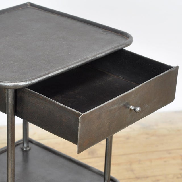 Early 20th Century Vintage Iron Bedside Table, 1910s For Sale - Image 5 of 12