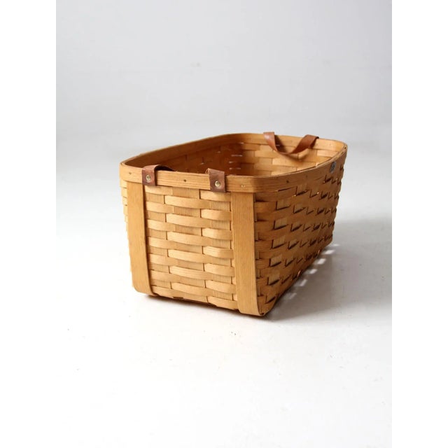 Vintage Peterboro Storage Basket For Sale - Image 9 of 13