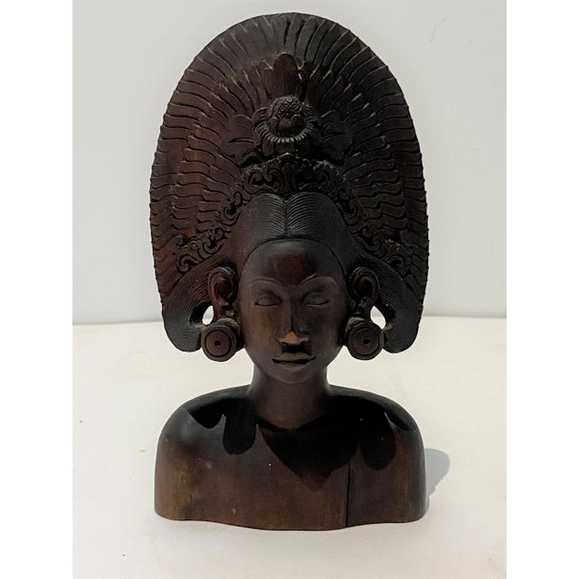Vintage Balinese Carving of a temple dancer or priestess