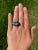 The Saratoga: Interesting Hardstone Ring with Blue Topaz & Diamonds For Sale In Philadelphia - Image 6 of 7
