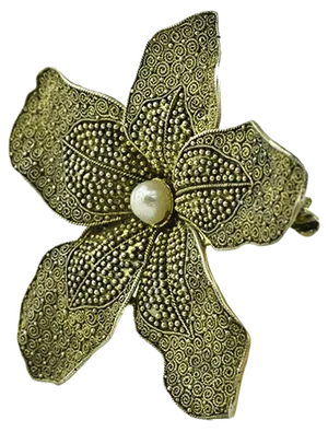 Orchid Brooch by Theodor Fahrner, Germany, 1935