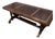 Antique Renaissance Revival Carved Walnut Library Table / Writing Desk — Leather Top For Sale