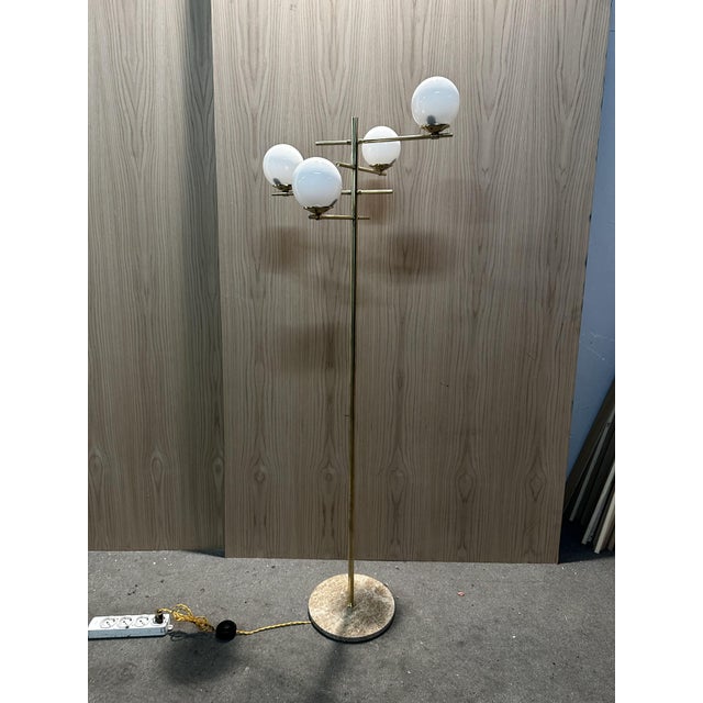 Floor Lamp with Opal Glass For Sale - Image 3 of 13
