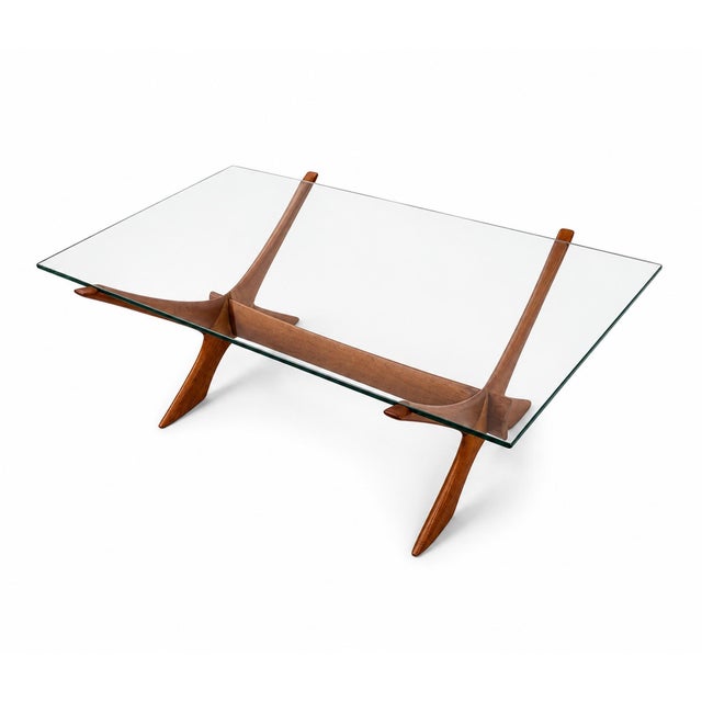This organically sculptured Condor coffee table was designed by Fredrik Schriever-Abeln and manufactured by Örebro Glass...