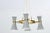 Italian Hanging Lamp with Diabolo Shades in Brass and Metal, 1960s For Sale - Image 3 of 6