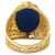 Modern 18k Gold Filigree Lapis Lazuli Ring For Sale - Image 3 of 11