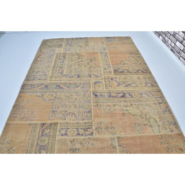 Handmade wool carpet in Turkish Anatolia , Vintage Oushak Rug,Turkish Vintage Anatolian Rug, Handmade wool Rug . One Of...